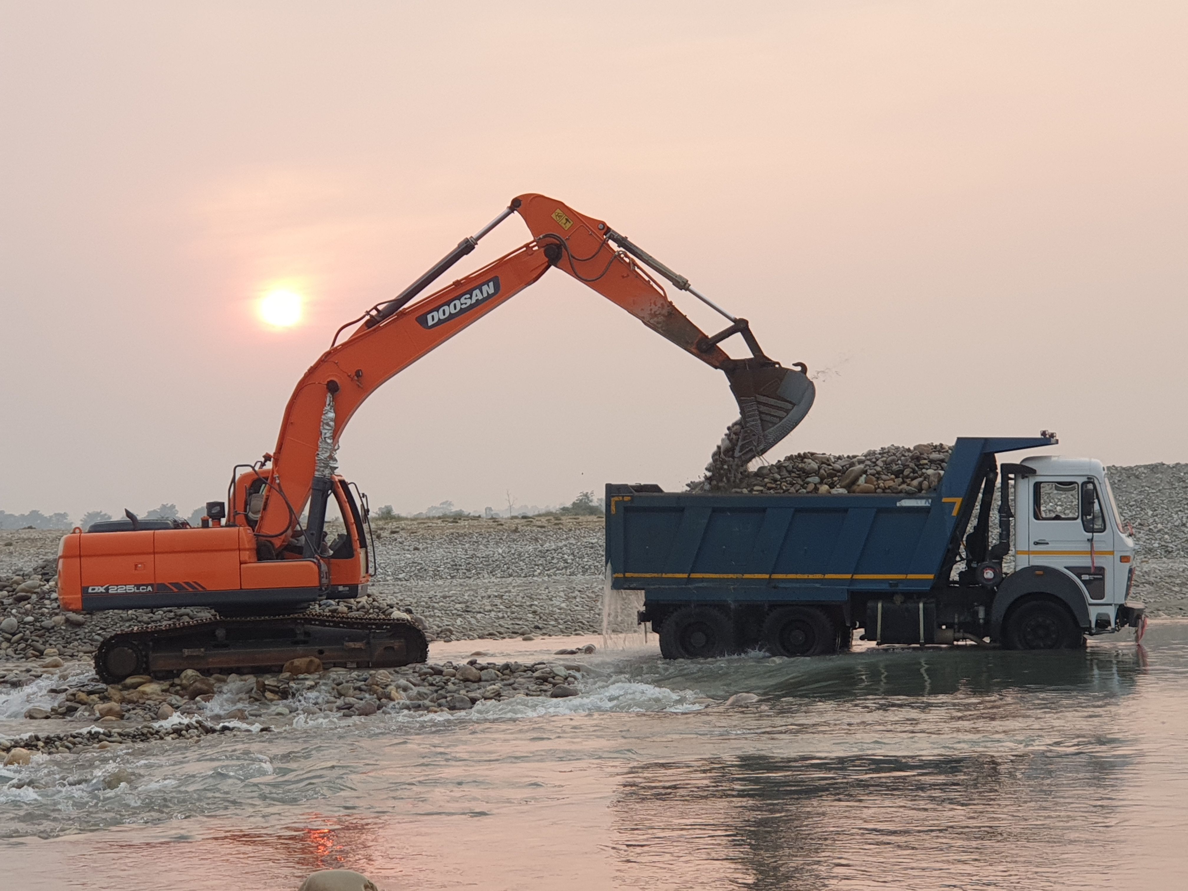 Construction of Embankment and Revetment & Studs